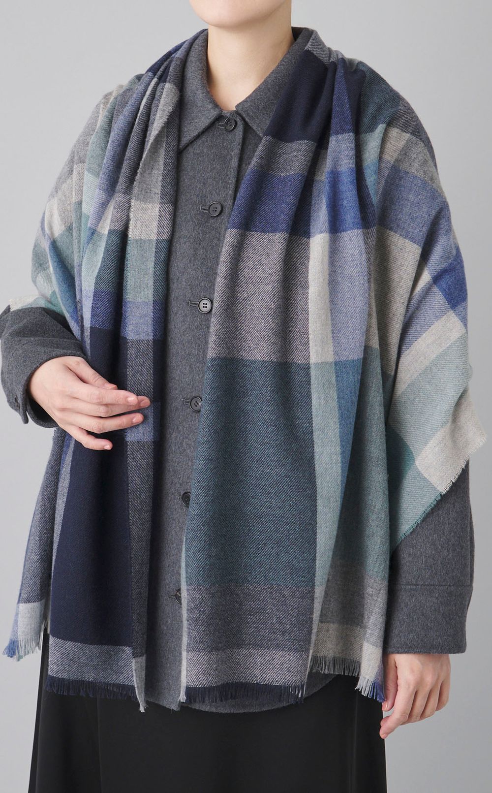 カシミヤ大判スカーフ