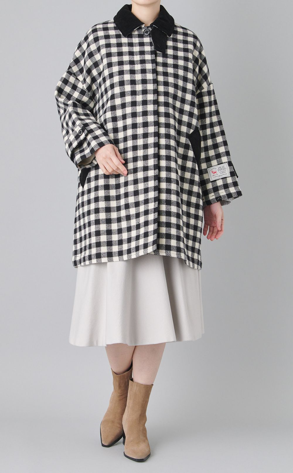 MALTON HTチェックロングコート