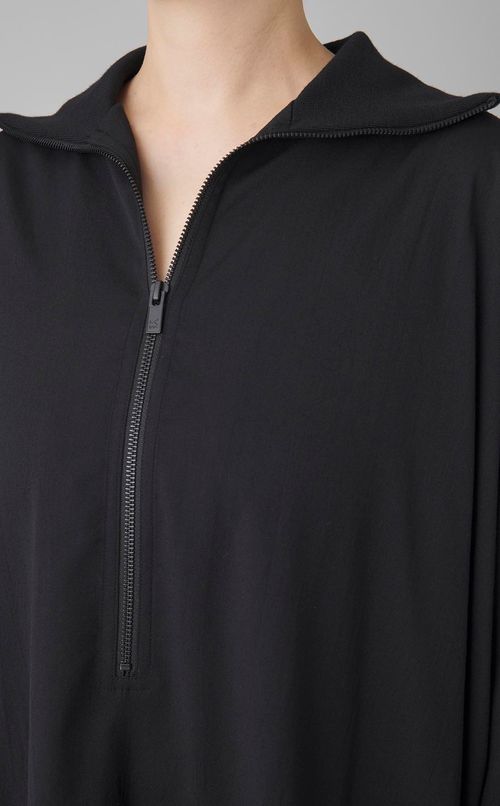 ウール混スタンドカラーワンピース