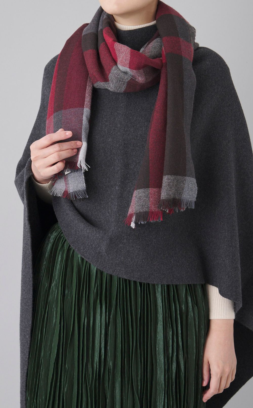 カシミヤ大判スカーフ