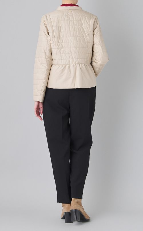 ペプラムキルトショートブルゾン