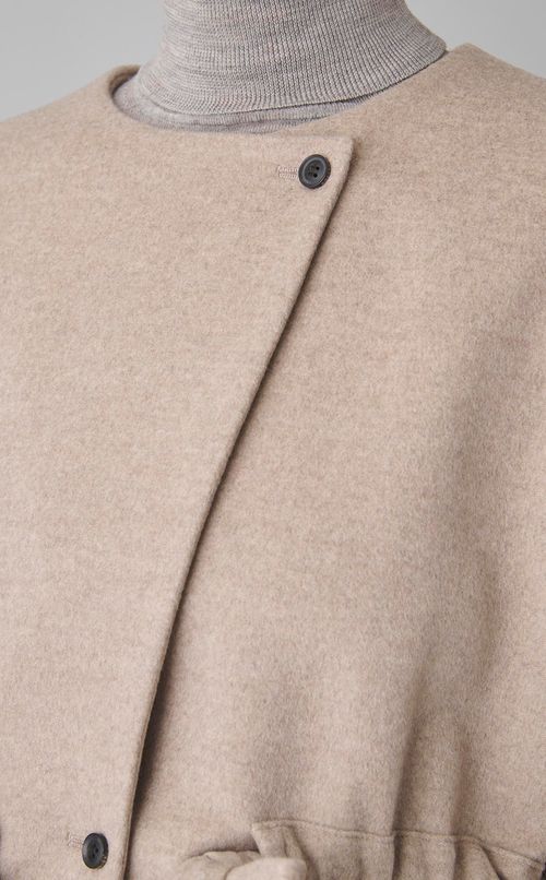 ウール混2wayショートコート