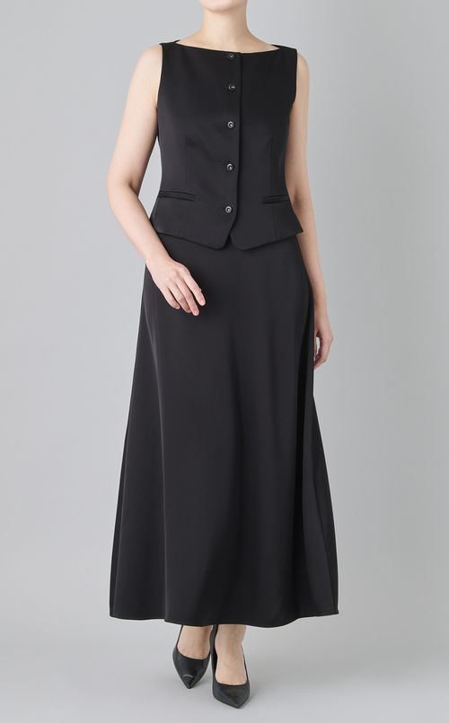 サテンボートネックベスト