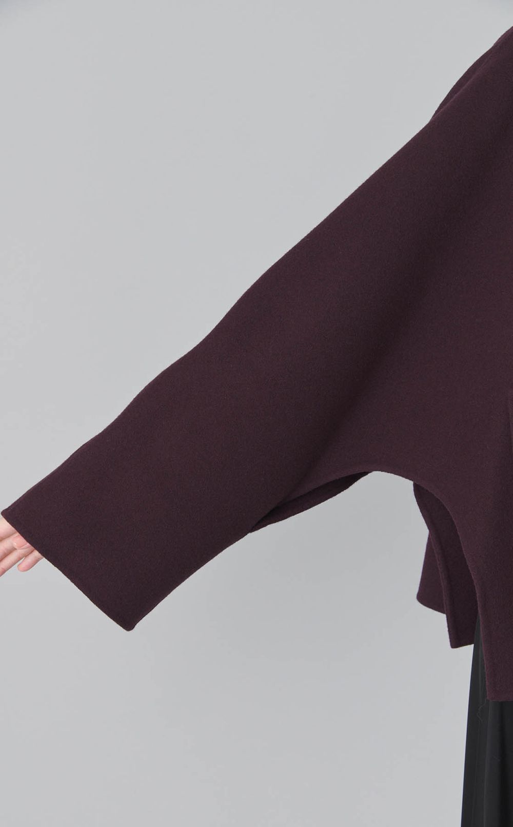 ストール付きポンチョショートコート