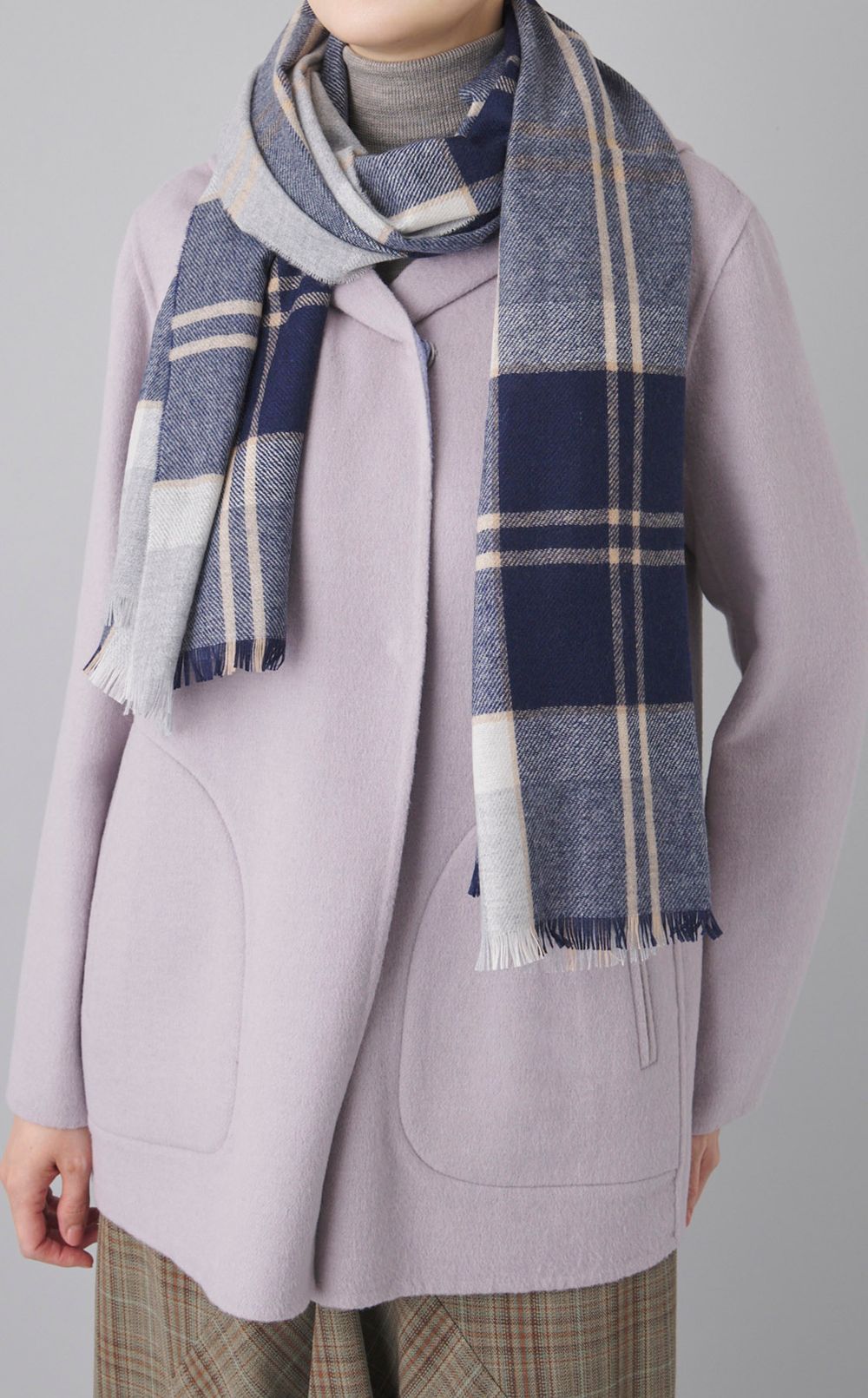 カシミヤ大判スカーフ