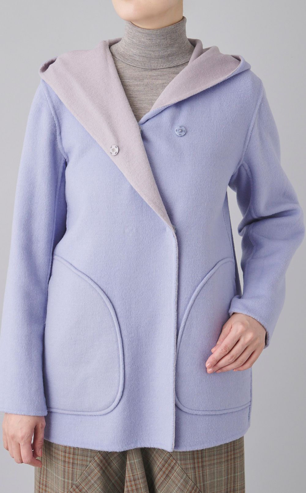 リバーシブルフーディコート