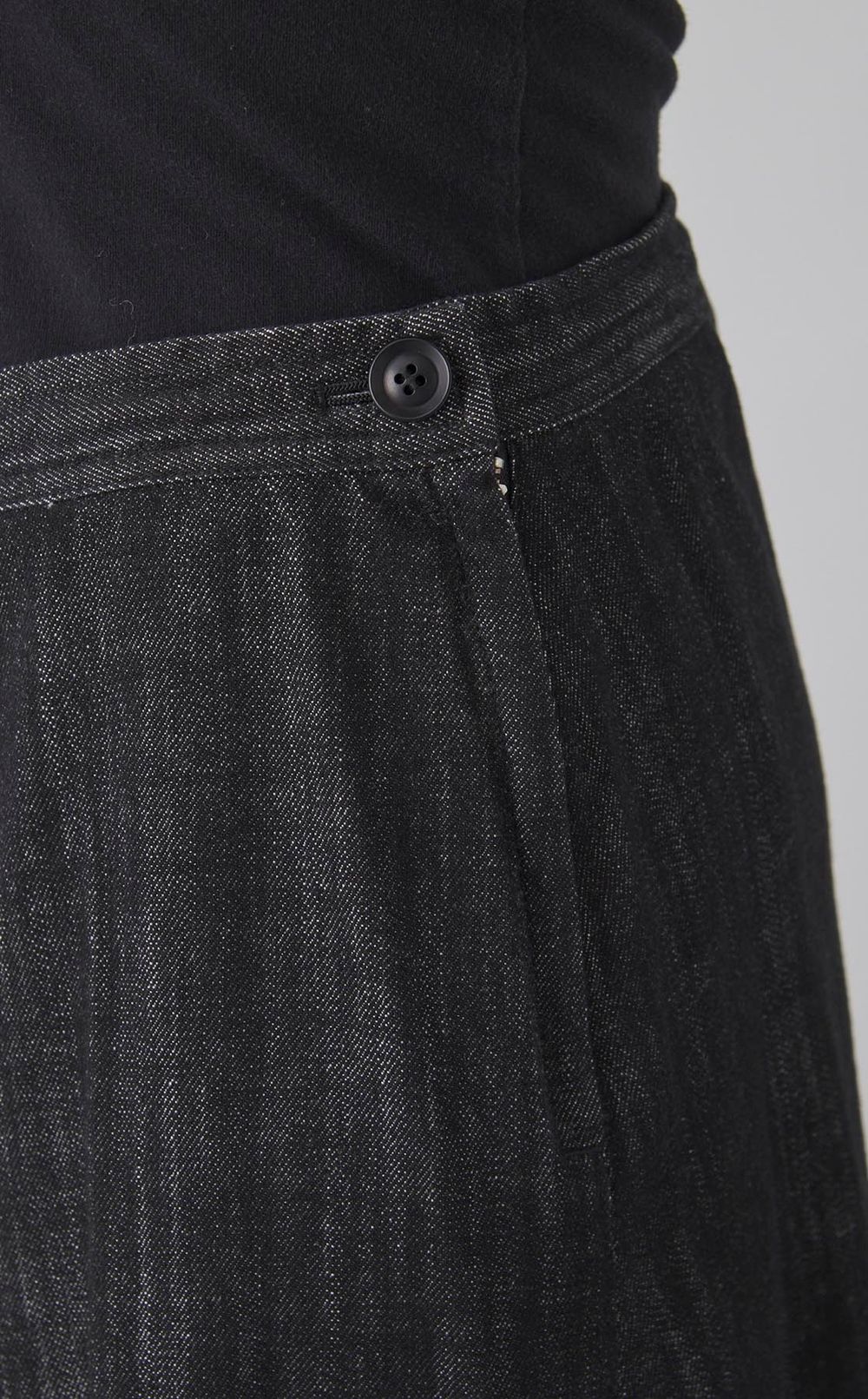 ウォッシュドデニムフレアスカー卜