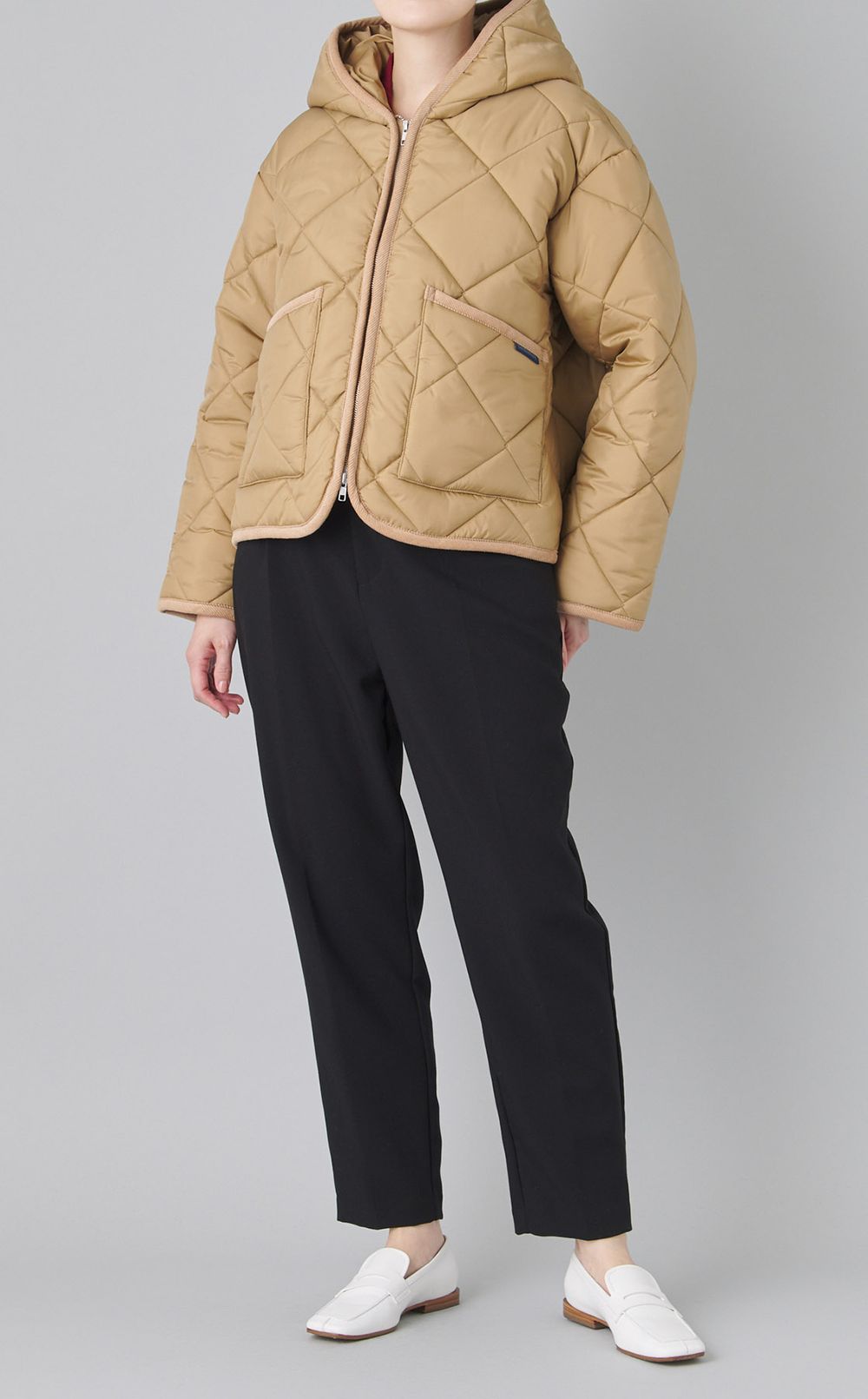 ビッグキルティングフーディジャケット