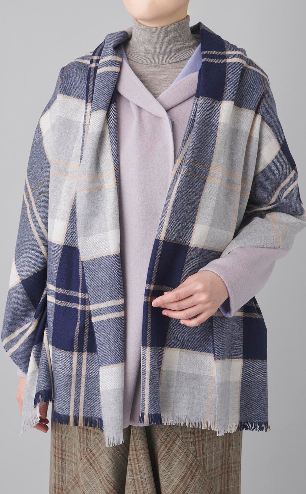 カシミヤ大判スカーフ