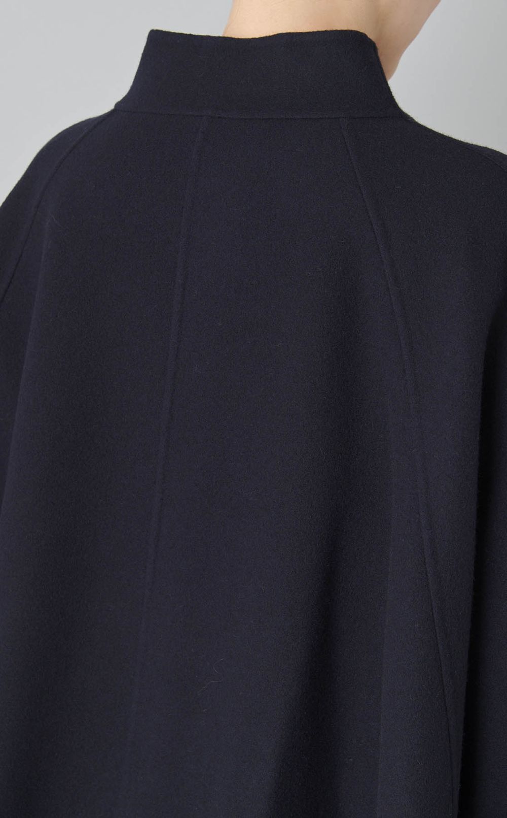 ストール付きポンチョショートコート