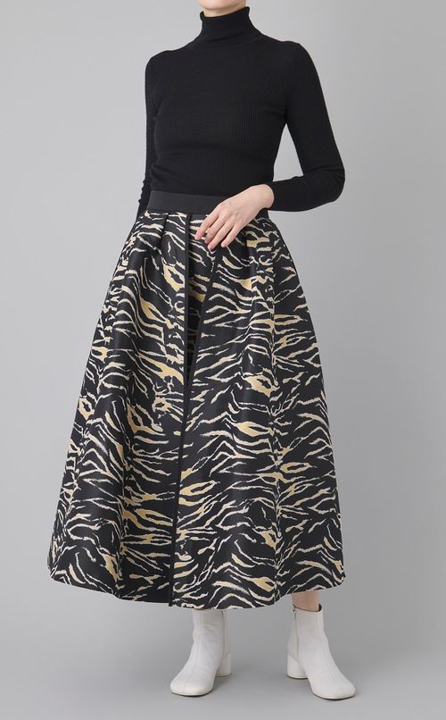 ゼブラジャガードフレアスカート