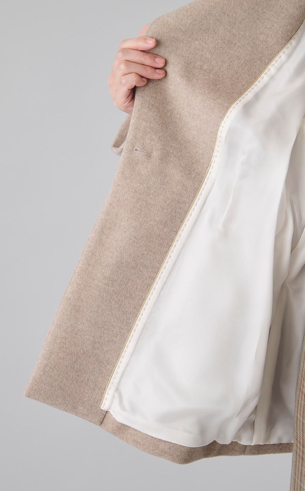 ウール混2wayショートコート