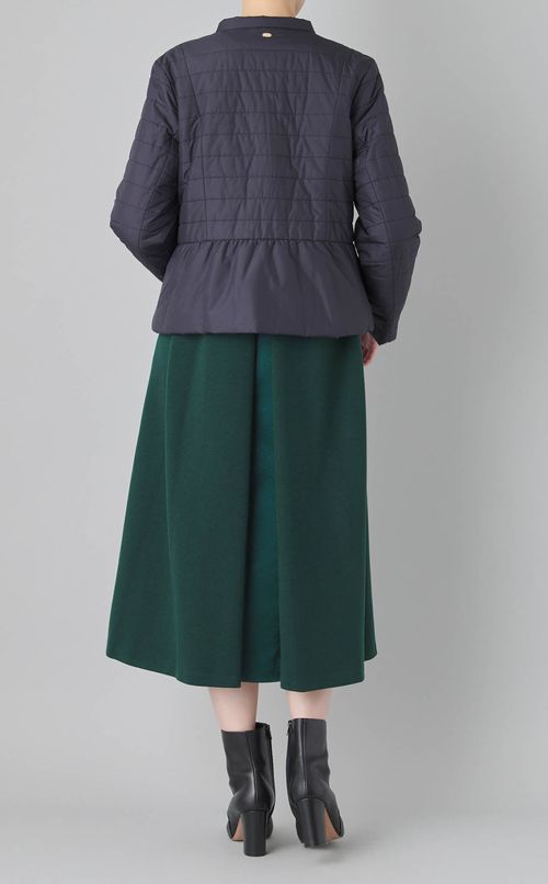 ペプラムキルトショートブルゾン