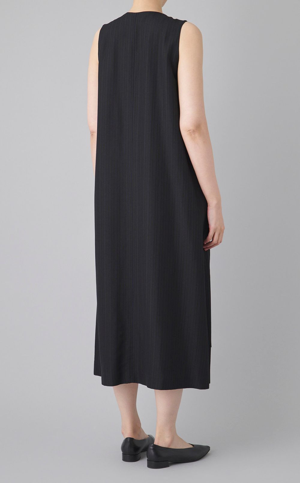 ツイードストライプ前開きワンピース