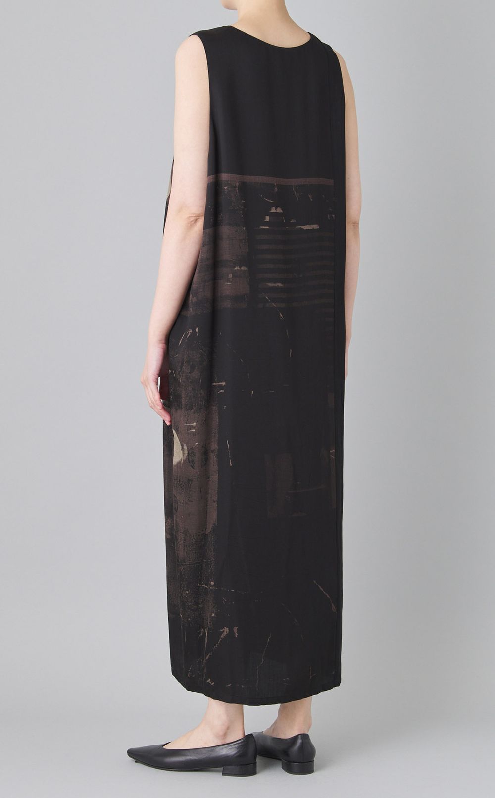 ダンガリーツイルドットプリントワンピース