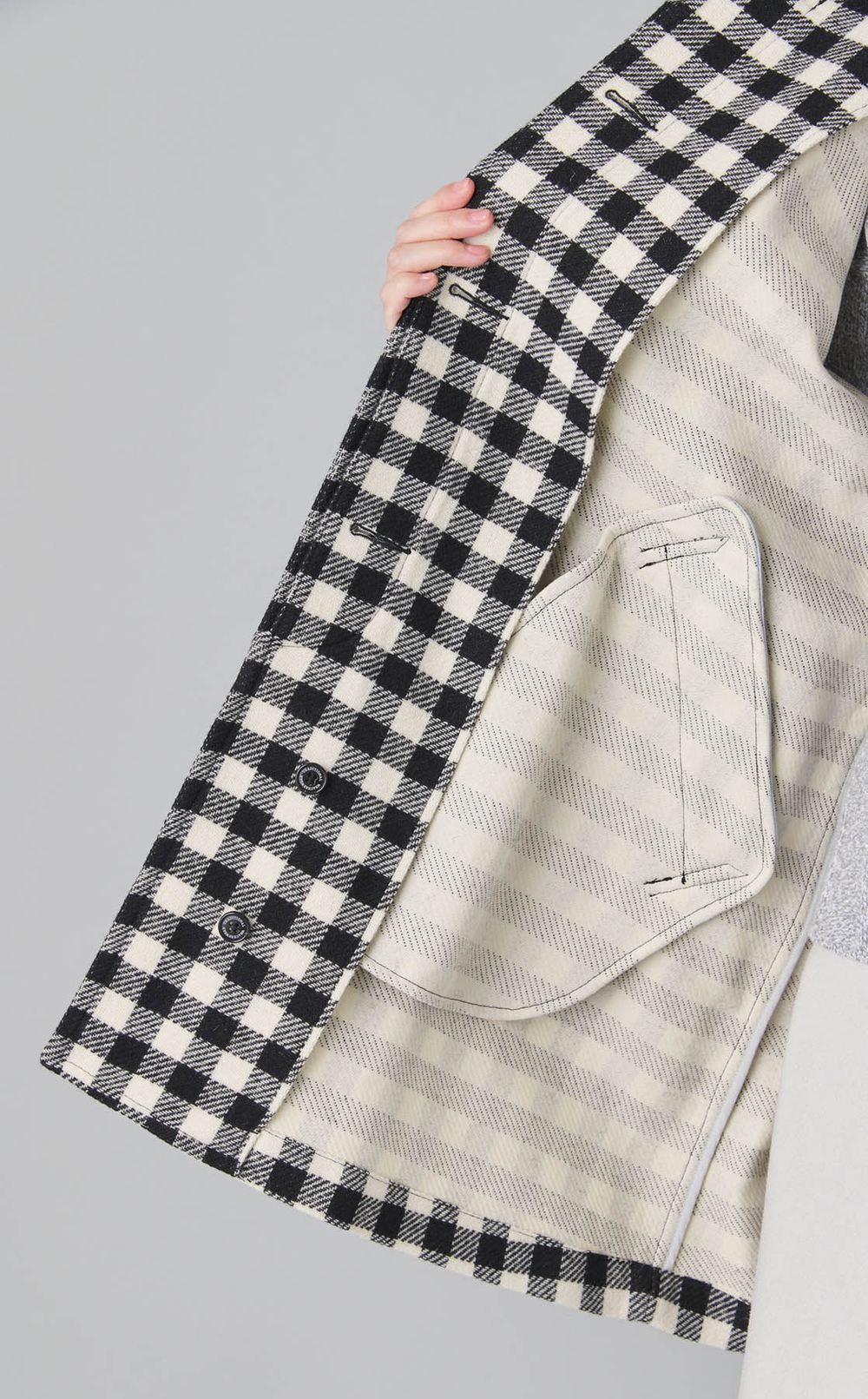 MALTON HTチェックロングコート