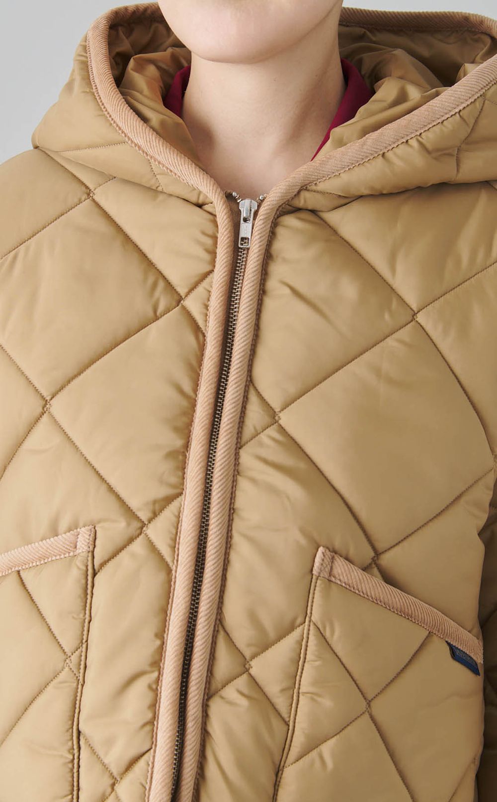 ビッグキルティングフーディジャケット