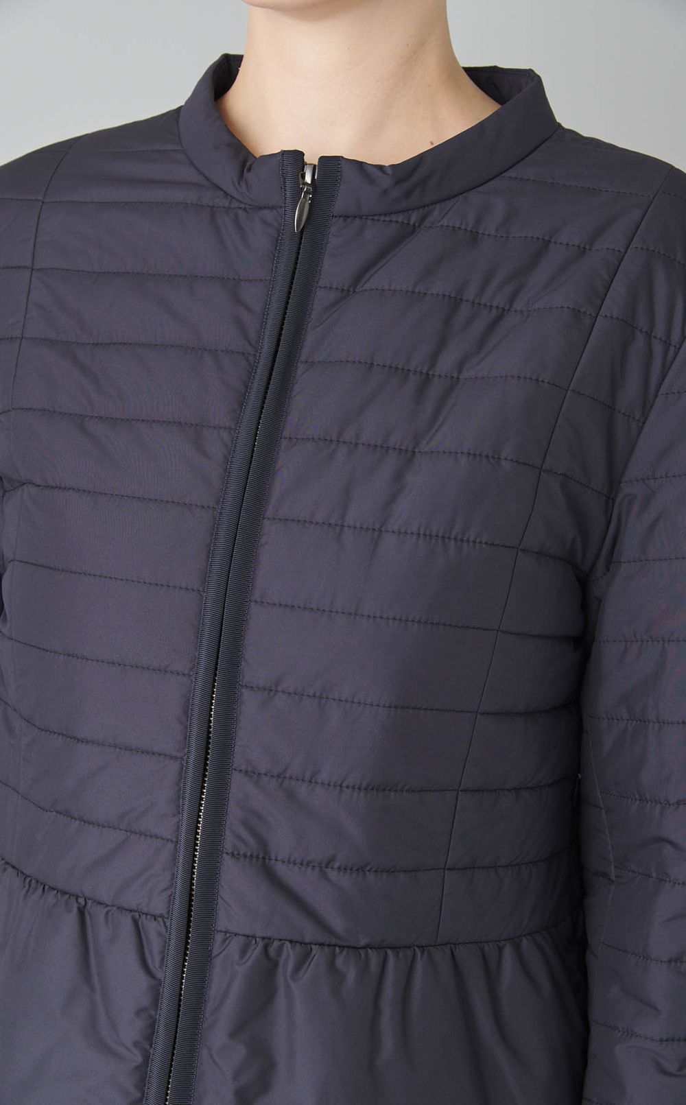 ペプラムキルトショートブルゾン