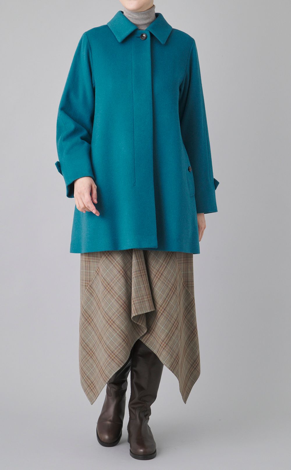 ウールカシミアAラインコート