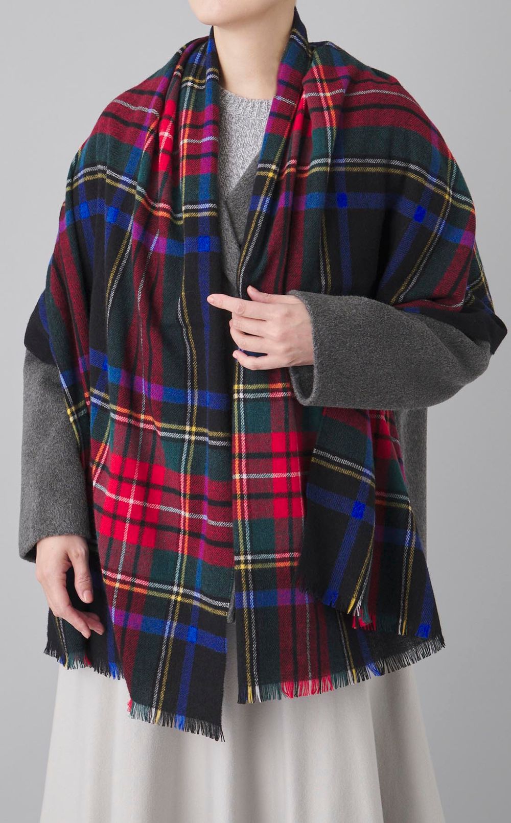 カシミヤ大判スカーフ