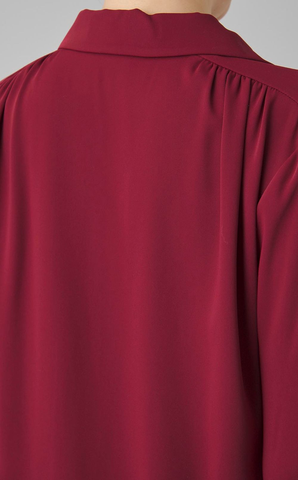 マットサテンダブルブレストブラウス