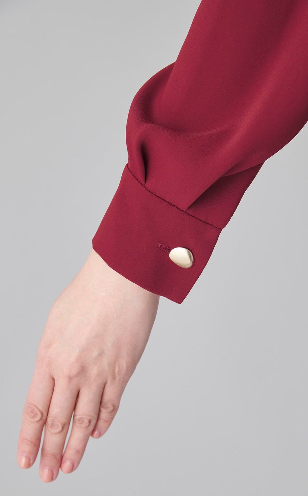 マットサテンダブルブレストブラウス