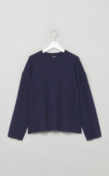 フェルトウールリブニットプルオーバー