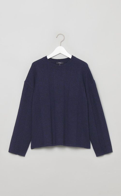 フェルトウールリブニットプルオーバー