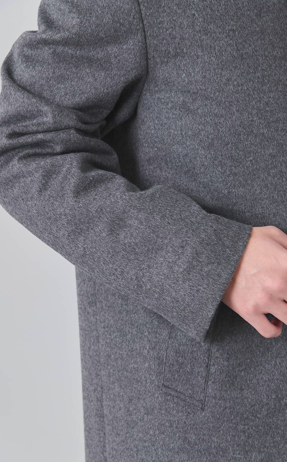 スタンドカラーショートビーバーカラーコート