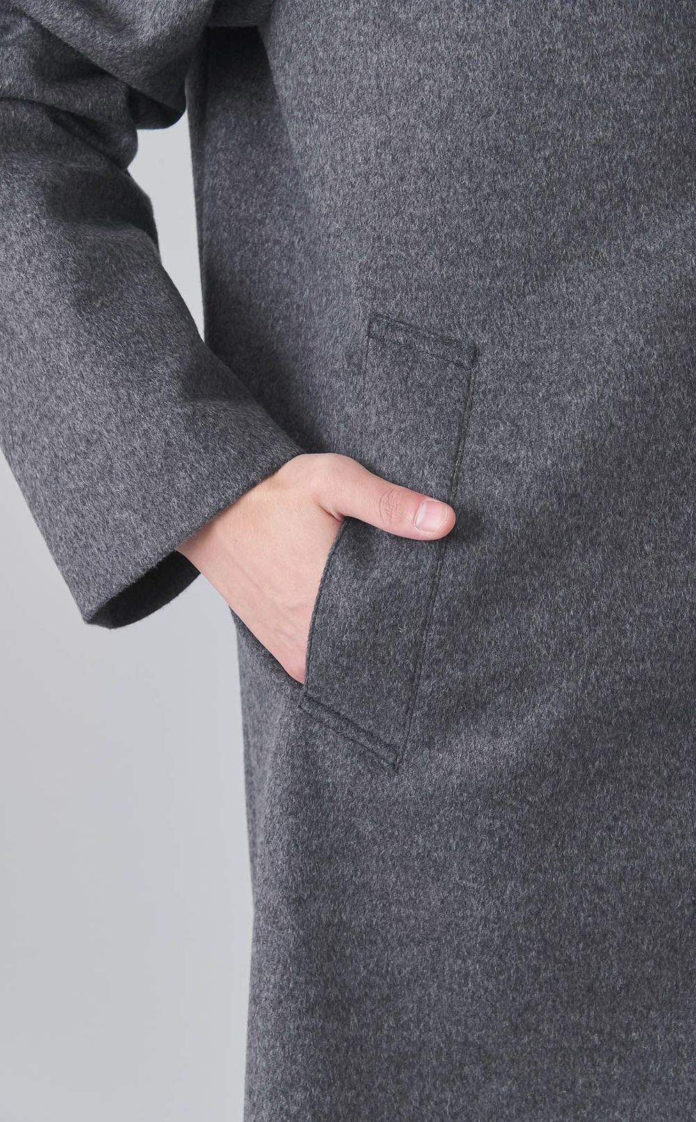 スタンドカラーショートビーバーカラーコート