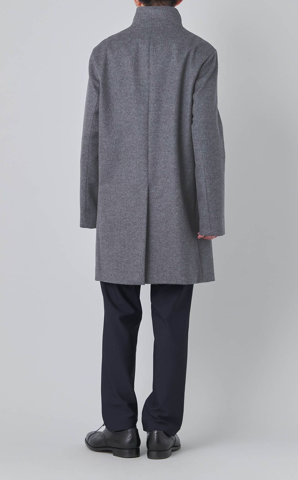 スタンドカラーショートビーバーカラーコート