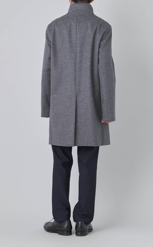 スタンドカラーショートビーバーカラーコート