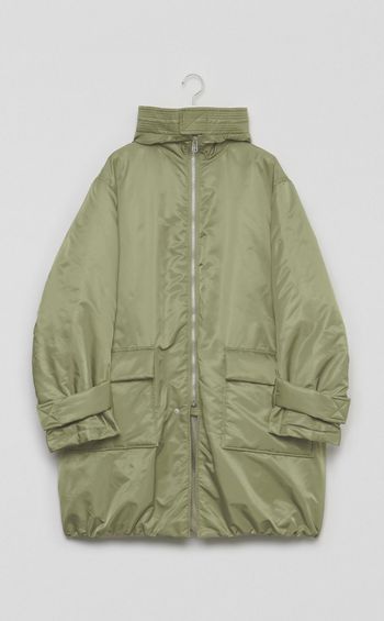 ナイロンサテンパデッドコート