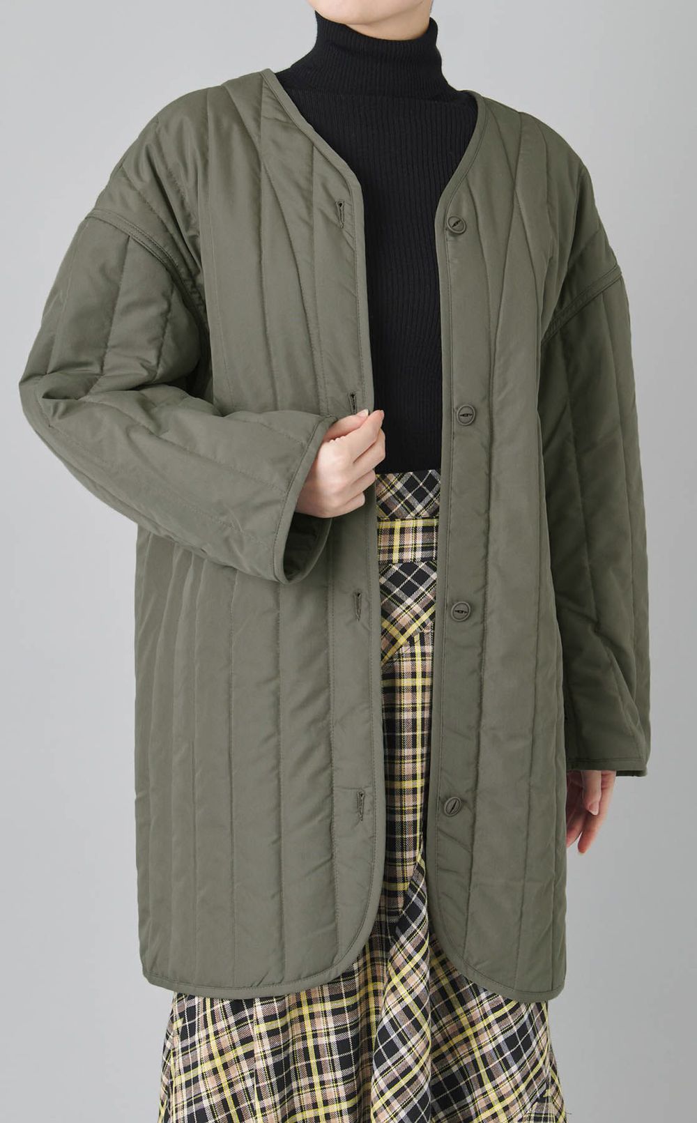 ロングステンカラーコート