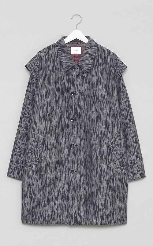 ジャカードレイヤードコート