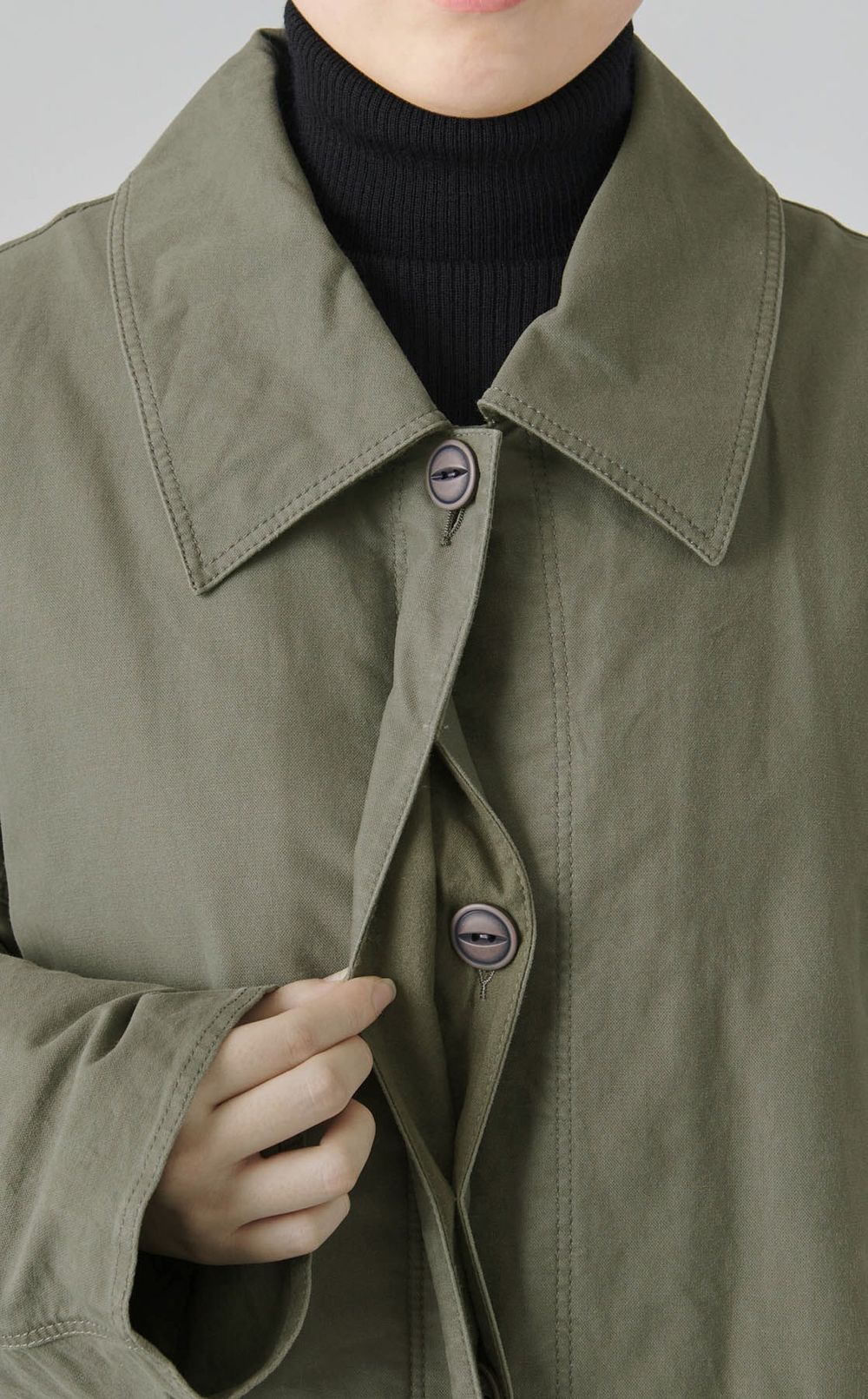 ロングステンカラーコート