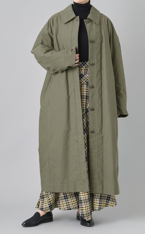 ロングステンカラーコート