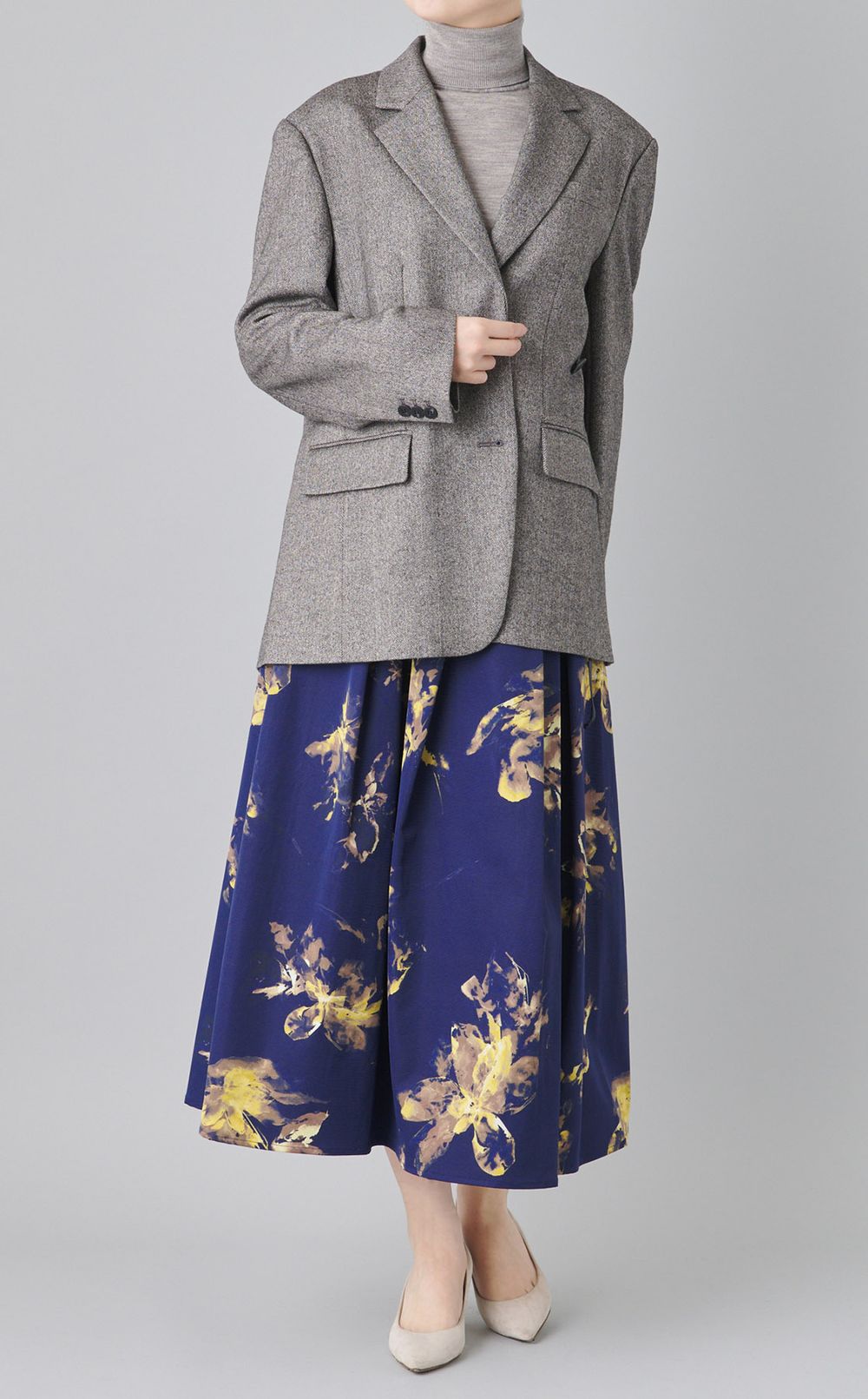 ブラッシュフラワーギャザースカート