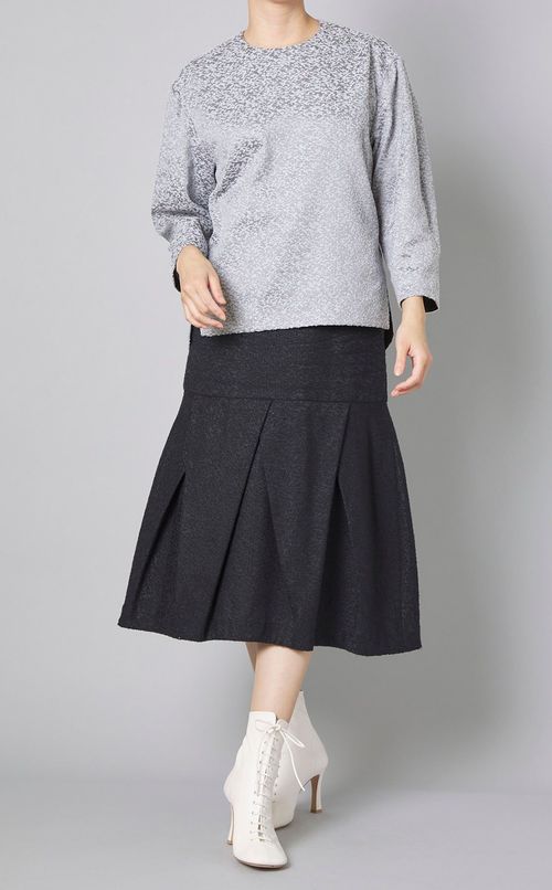 ラメブークレプルオーバーブラウス