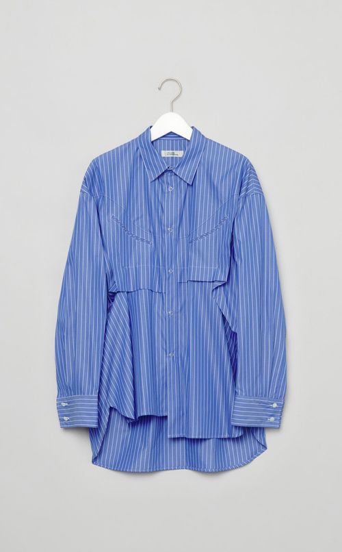 ストライプウエスタンディテールシャツ