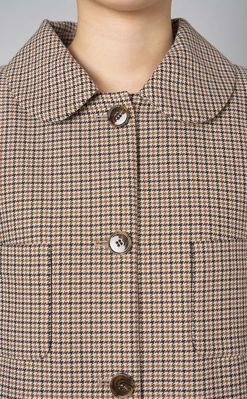 ウールグレンチェックシングルコート