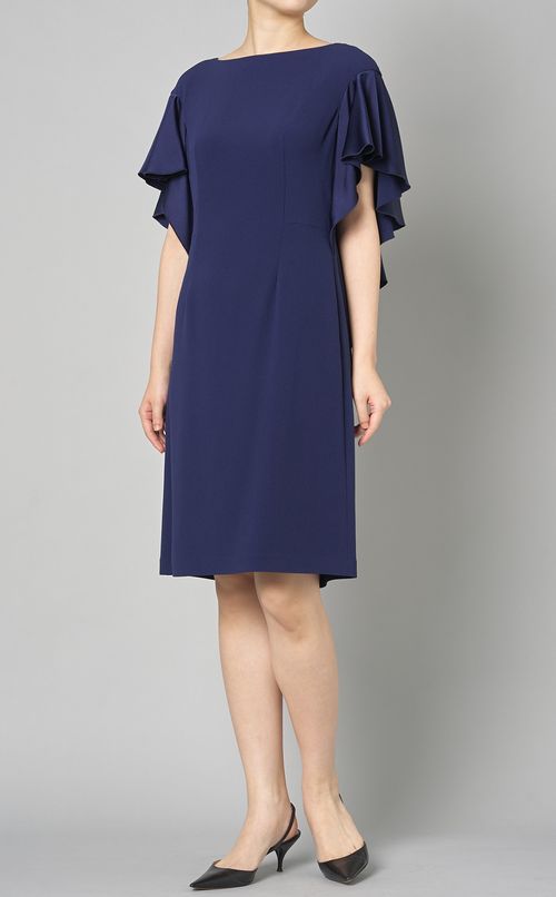 クレープラッフルスリーブワンピース