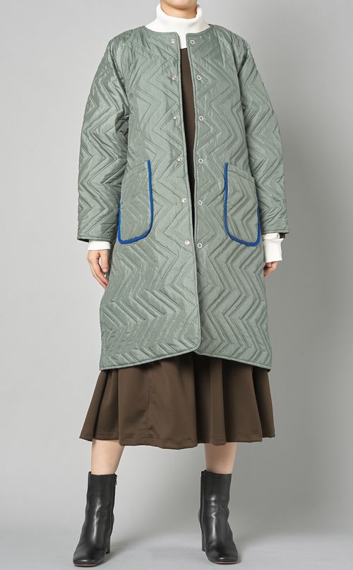 リバーシブルキルティングコート