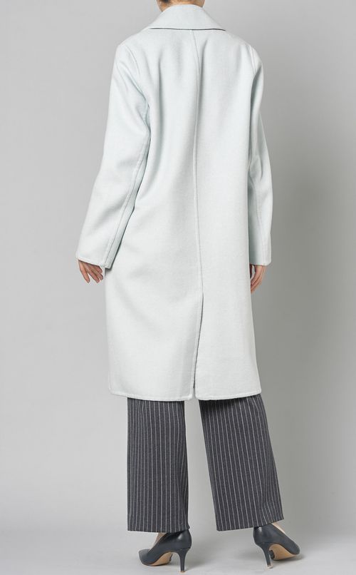 ウールシングルミディ丈コート