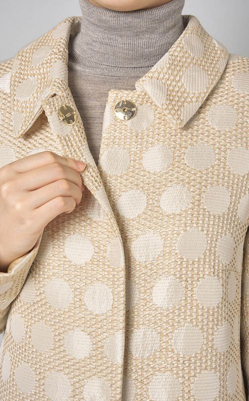 ドットジャガードステンカラーコート