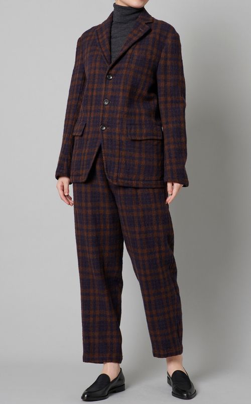 ウールチェックジャケット