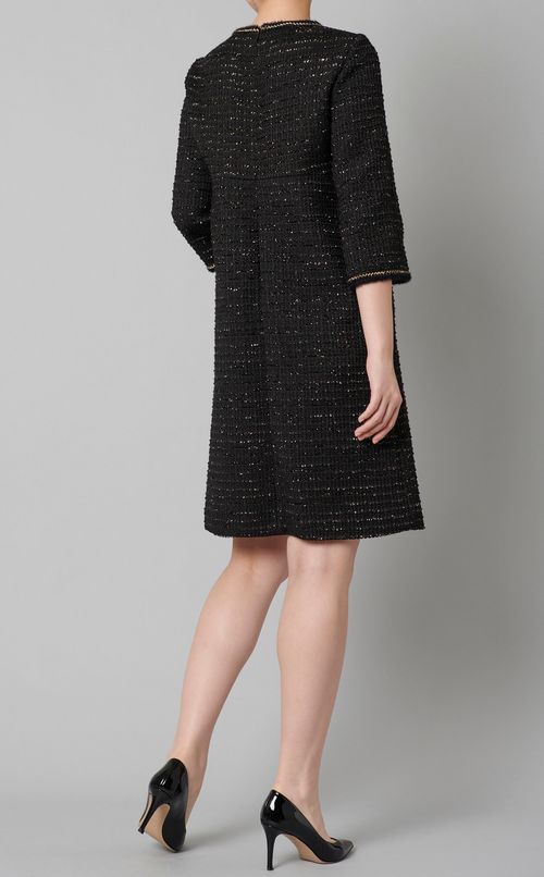 ラメツイードクルーネックワンピース