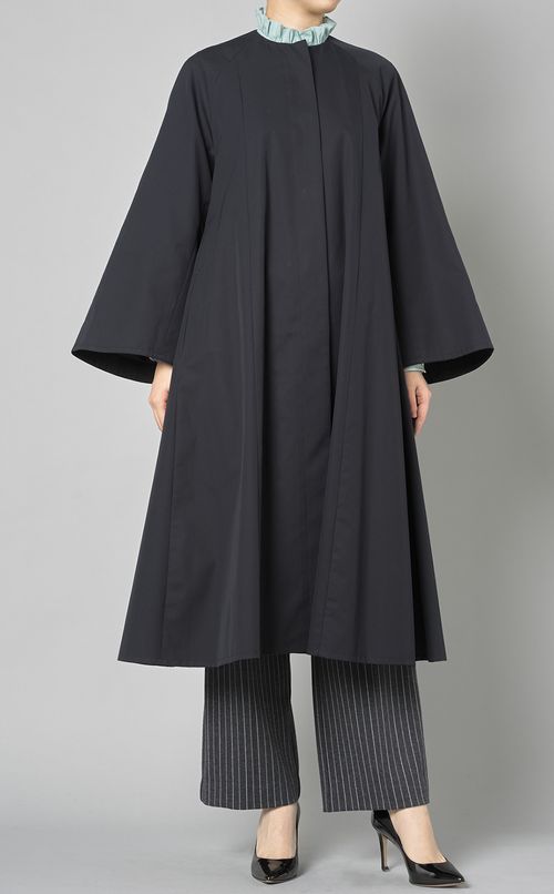 【別注】ギャザーフレアロングコート