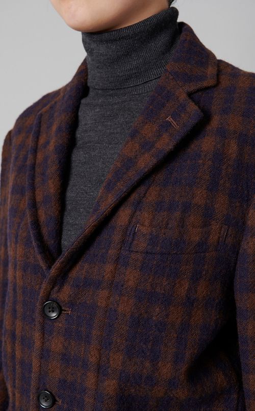 ウールチェックジャケット