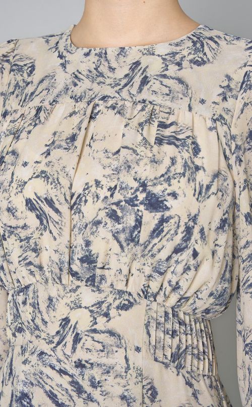 マーメイドフラワープリントワンピース